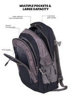 ParaJohn School Backpack – Durable 1680D PVC Coated Multi-Compartment School Bag with Strong Zipper and Handle, Available in Sizes 14”, 16”, 18”, 20”, 22” & 24”  PARAJOHN UAE