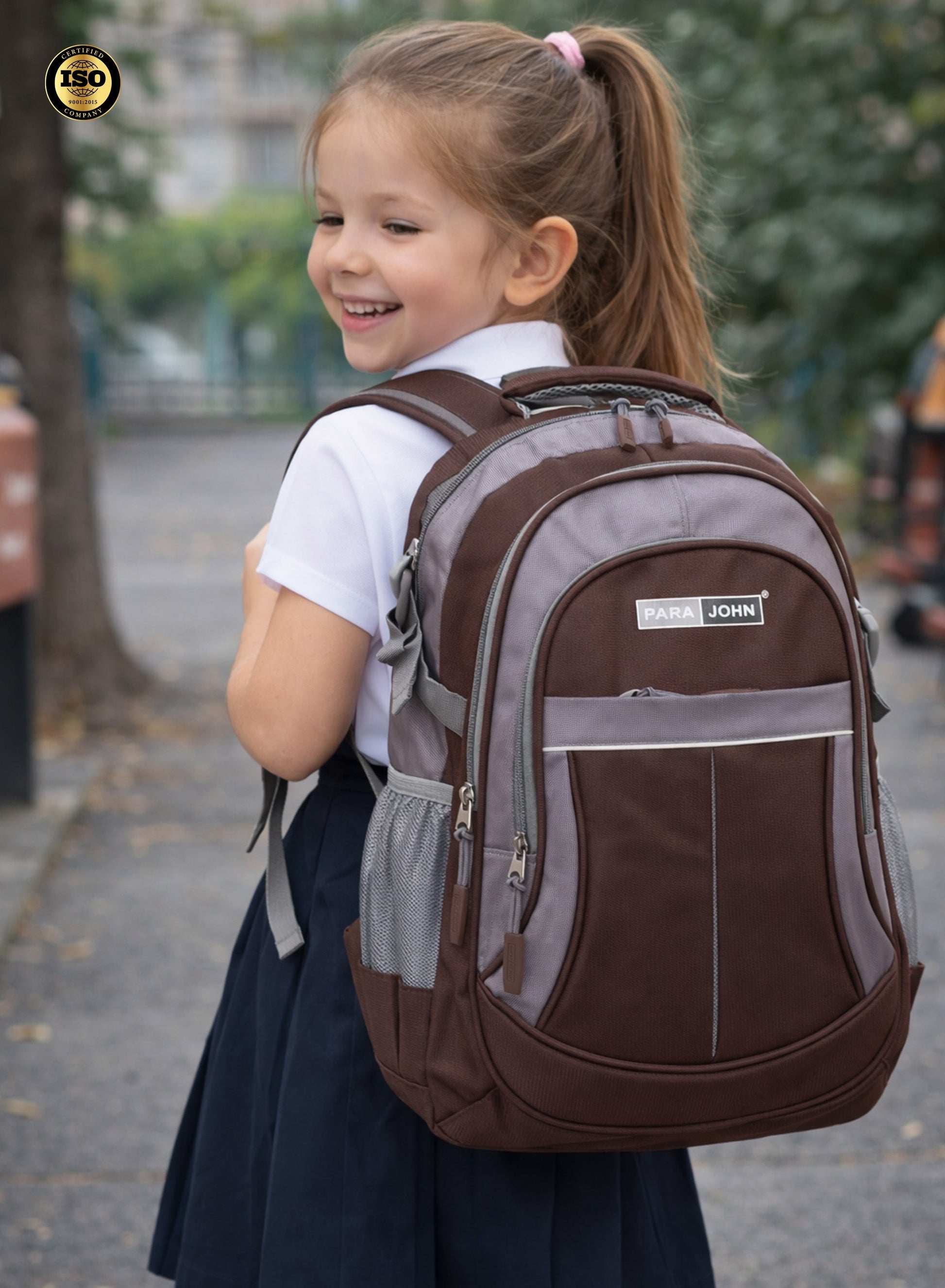ParaJohn School Backpack – Durable 1680D PVC Coated Multi-Compartment School Bag with Strong Zipper and Handle, Available in Sizes 14”, 16”, 18”, 20”, 22” & 24”  PARAJOHN UAE