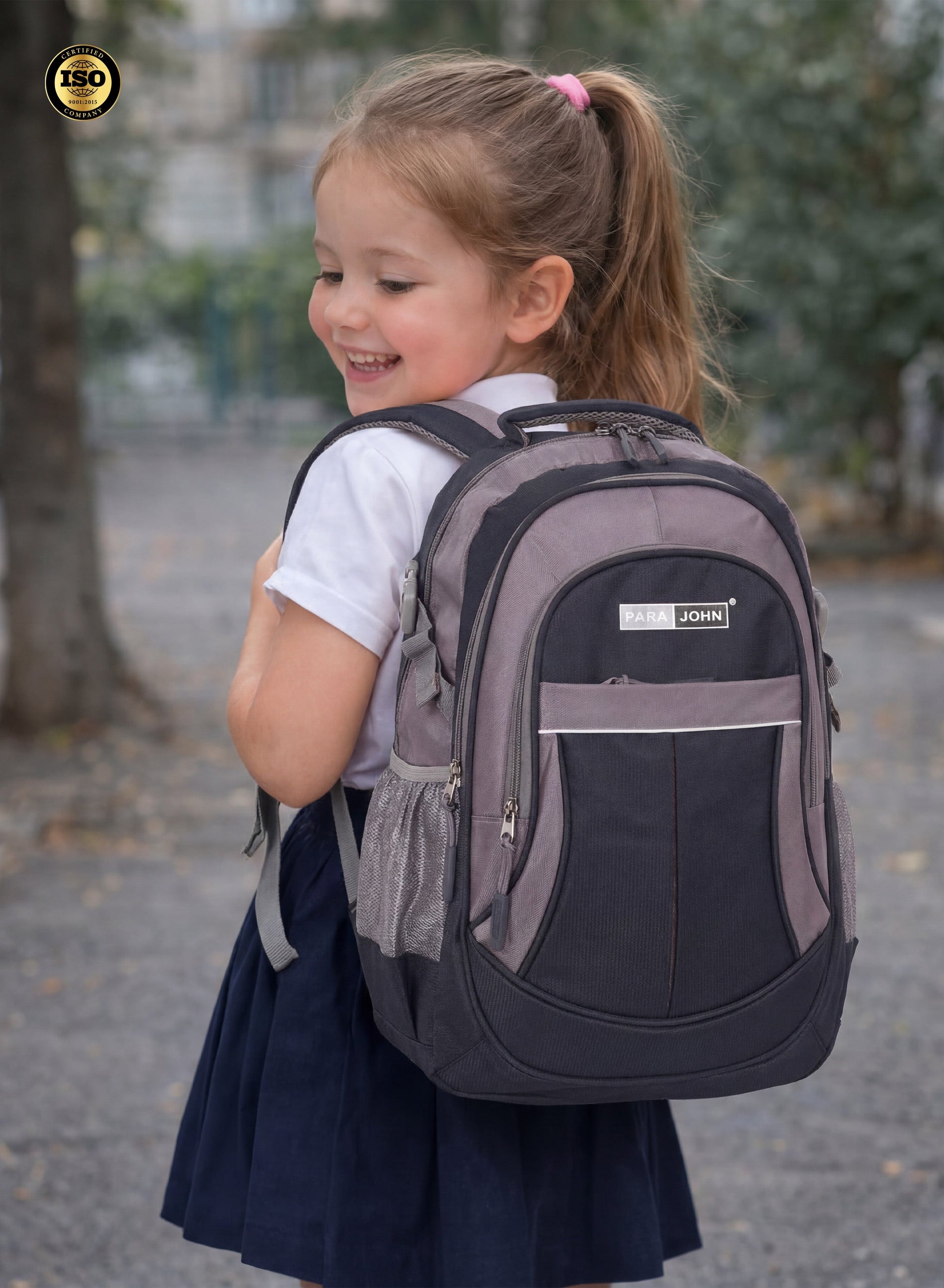 ParaJohn School Backpack – Durable 1680D PVC Coated Multi-Compartment School Bag with Strong Zipper and Handle, Available in Sizes 14”, 16”, 18”, 20”, 22” & 24”  PARAJOHN UAE