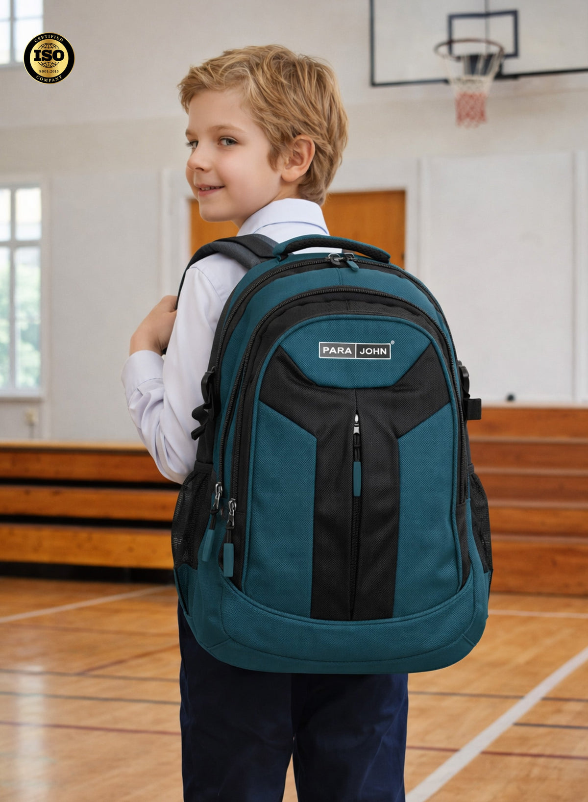 Parajohn School Backpack – Durable Polyester Multi-Compartment  School Bag 20" with Strong Zipper and Comfortable Handle  PARAJOHN UAE