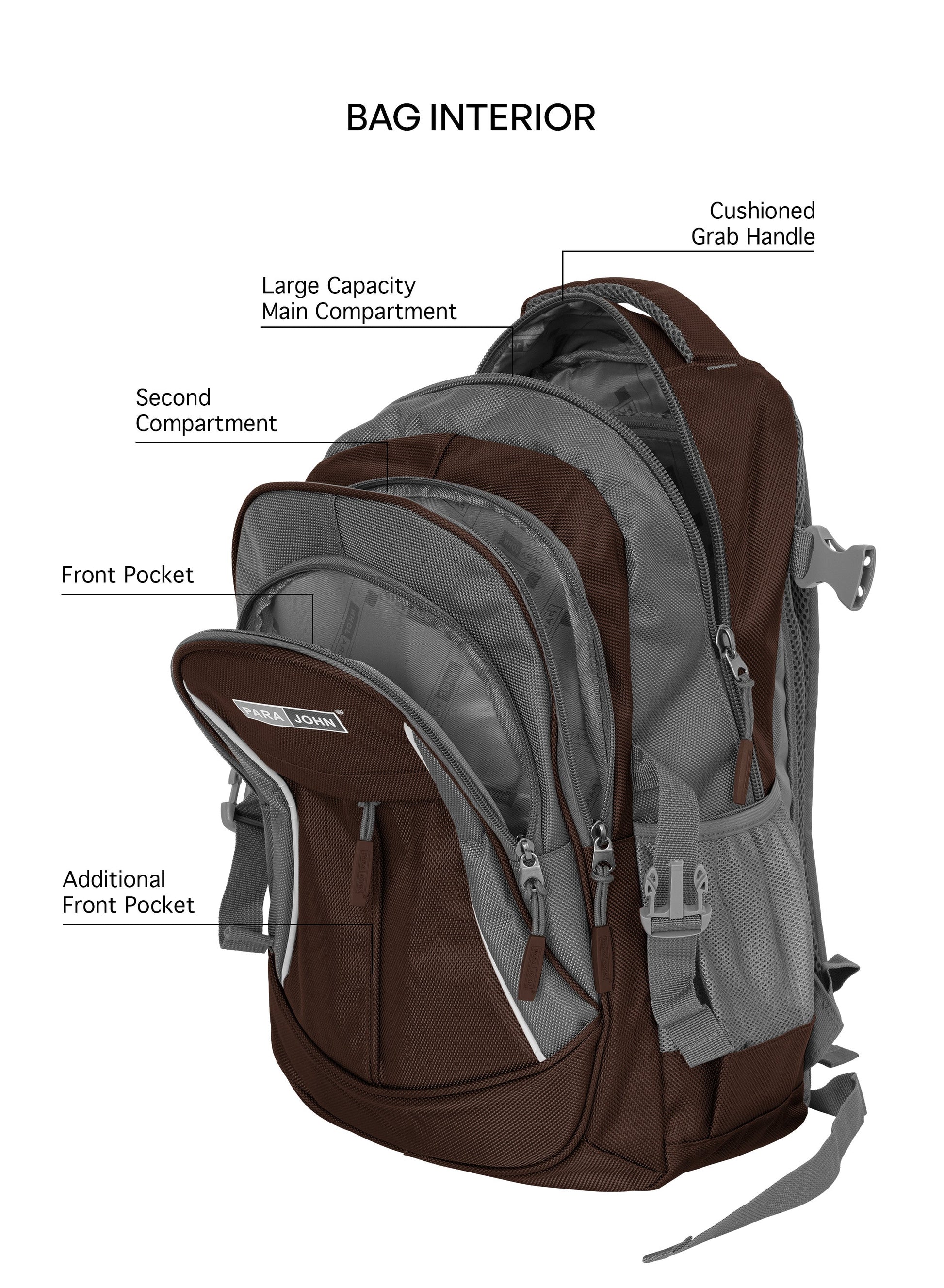 ParaJohn Durable School Backpack – High-Strength 1680D Material, Multiple Sizes (14" 16" 18"  20")  PARAJOHN UAE