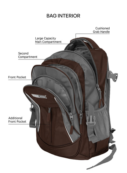 ParaJohn Durable School Backpack – High-Strength 1680D Material, Multiple Sizes (14" 16" 18"  20")  PARAJOHN UAE