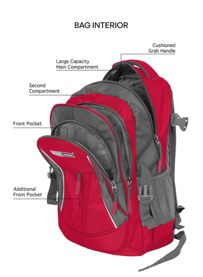 ParaJohn Durable School Backpack – High-Strength 1680D Material, Multiple Sizes (14" 16" 18"  20")  PARAJOHN UAE