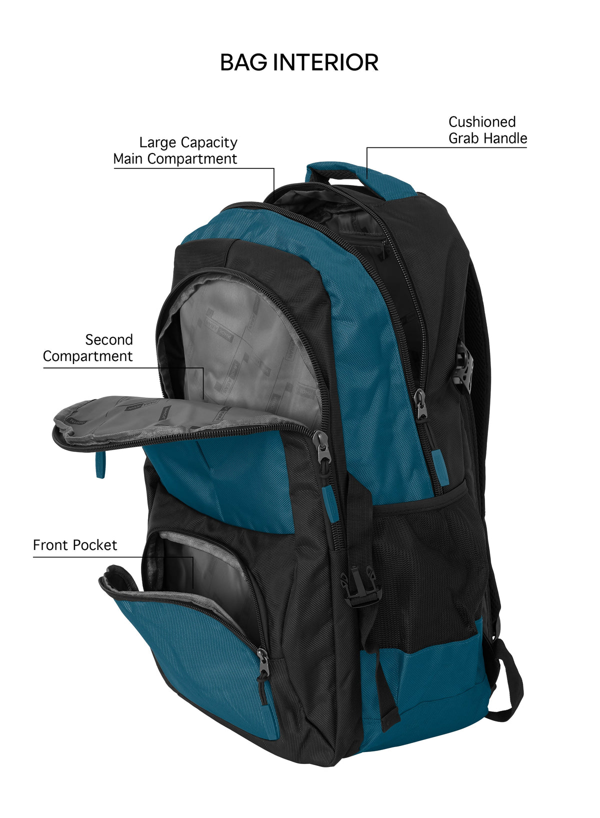 ParaJohn School Backpack – Durable 1680D PVC Coated Multi-Compartment School Bag 18", 20", 22" with Strong Zipper and Comfortable Handle  PARAJOHN UAE