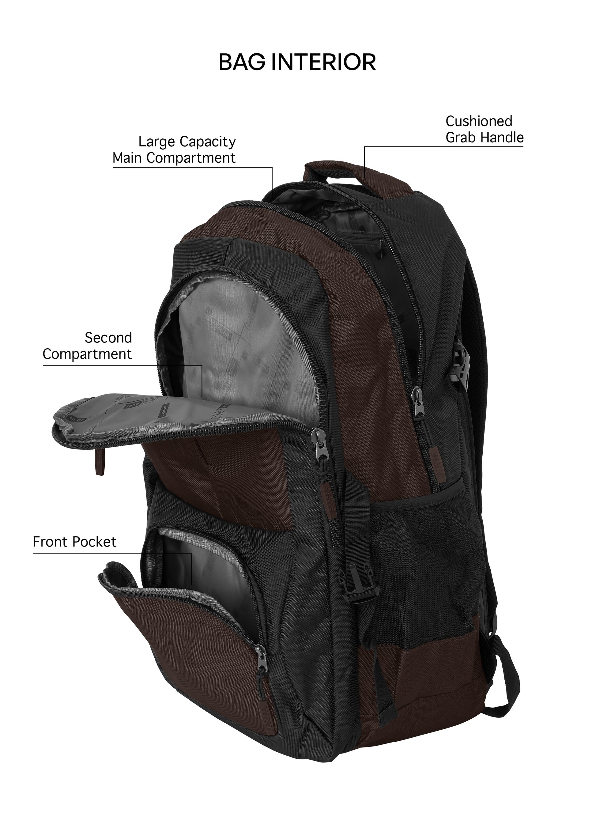 ParaJohn School Backpack – Durable 1680D PVC Coated Multi-Compartment School Bag 18", 20", 22" with Strong Zipper and Comfortable Handle  PARAJOHN UAE