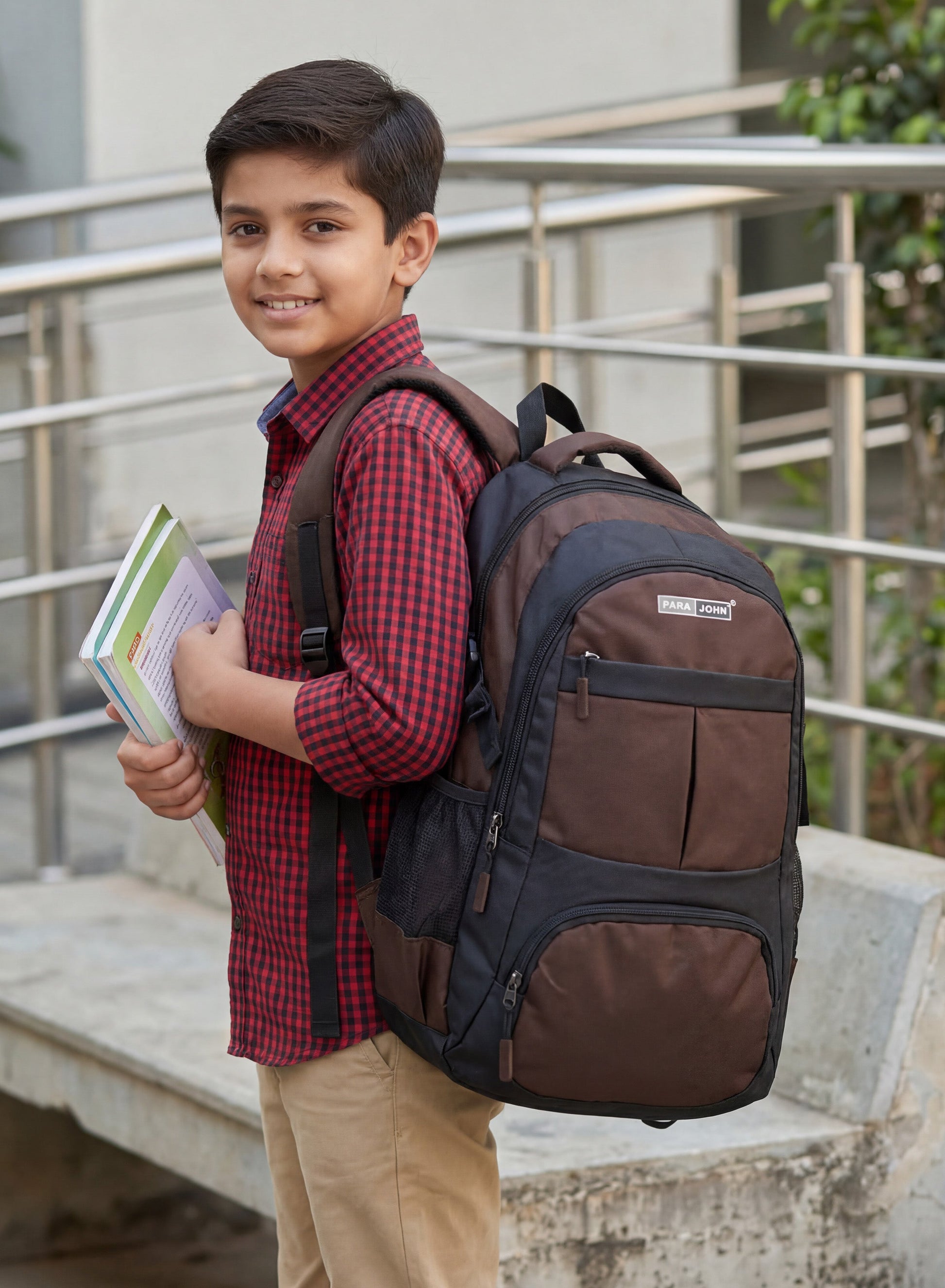 ParaJohn School Backpack – Durable 1680D PVC Coated Multi-Compartment School Bag 18", 20", 22" with Strong Zipper and Comfortable Handle  PARAJOHN UAE