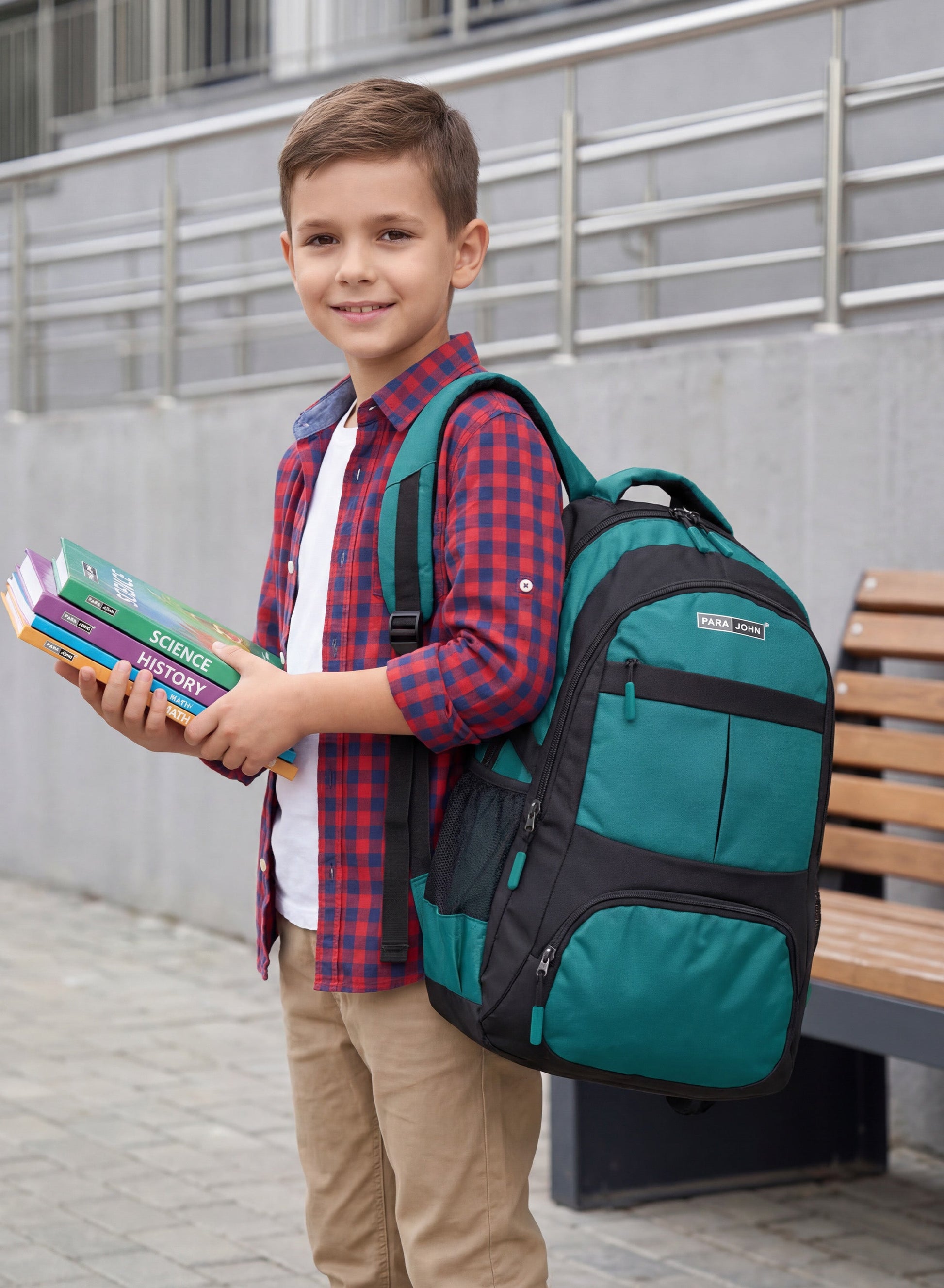 ParaJohn School Backpack – Durable 1680D PVC Coated Multi-Compartment School Bag 18", 20", 22" with Strong Zipper and Comfortable Handle  PARAJOHN UAE