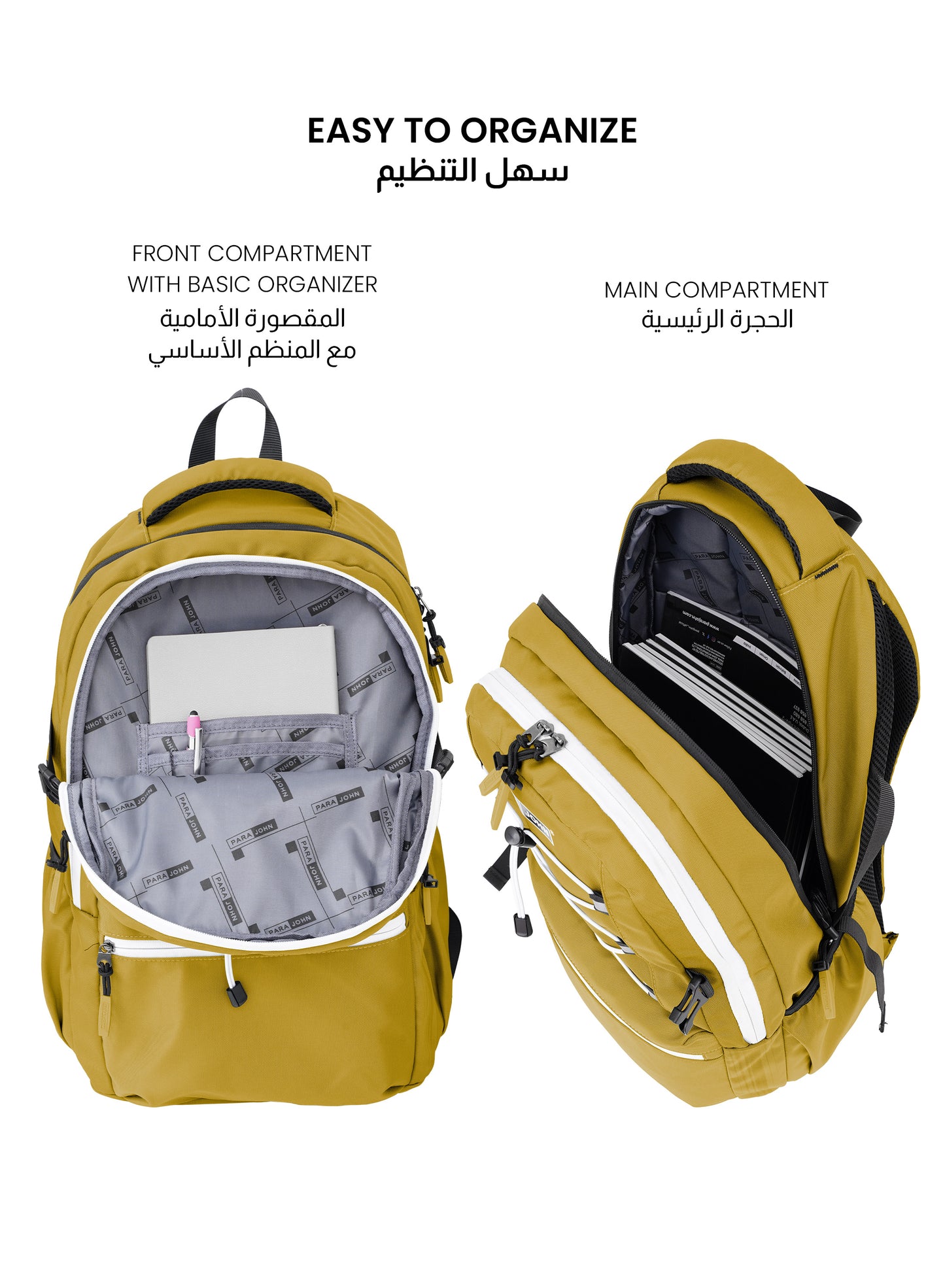 Para John Bubblio 19 inches School Backpack – 30L Capacity, Functional & Durable with Multi-Pocket Organization