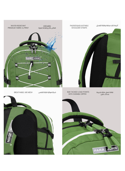 Para John Bubblio 19 inches School Backpack – 30L Capacity, Functional & Durable with Multi-Pocket Organization