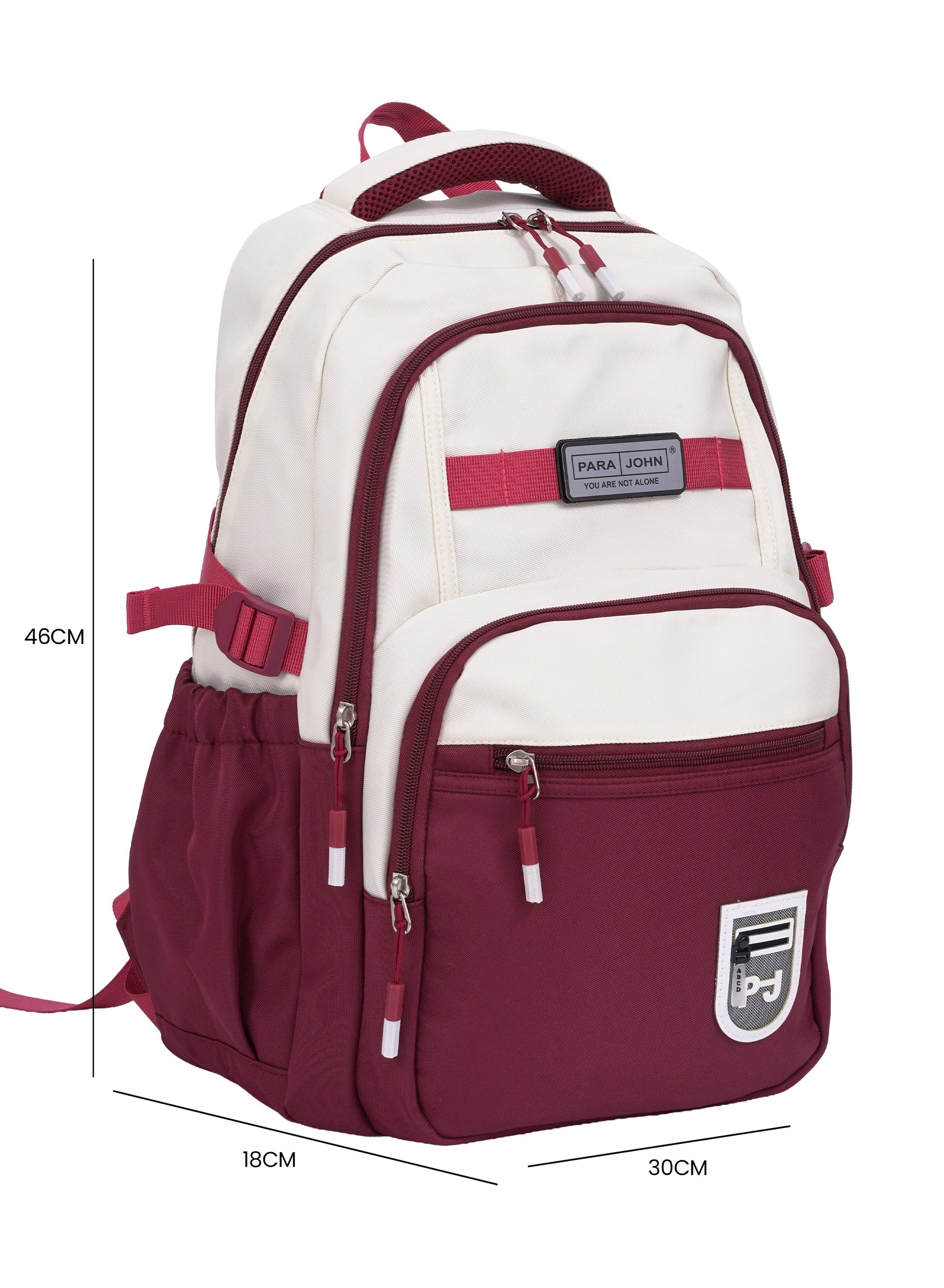 Parajohn Junior Schoolbag for Boys & Girls 18 inches– 20L Lightweight Polyester Bookbag with Hidden Back Pocket, Water-Resistant Kids Travel Daypack  PARAJOHN UAE