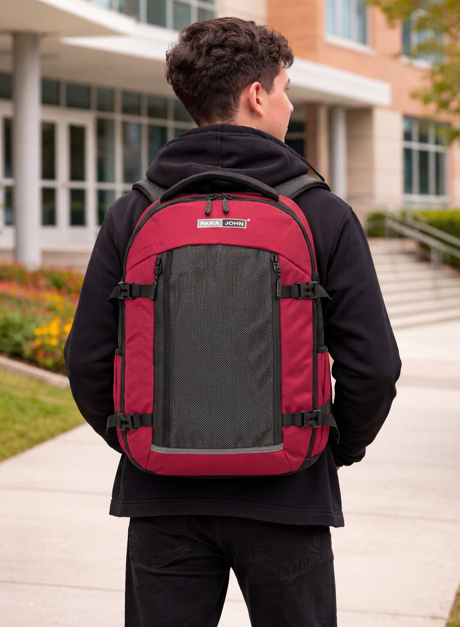 Para John Skivo School Backpack — Ergonomic Comfort | 18" Waterproof Polyester Bag  PARAJOHN UAE