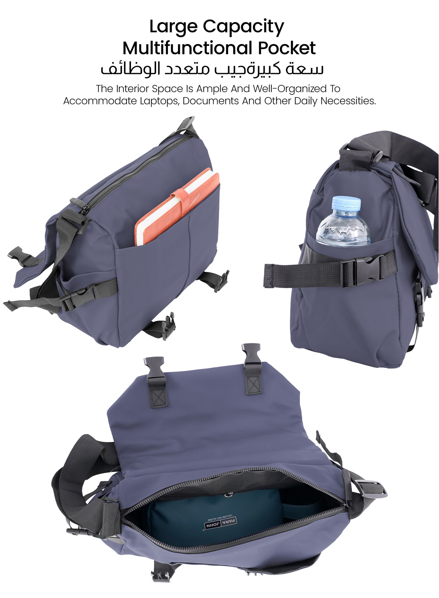 Parajohn daily Multipurpose Crossbody Shoulder Sling Bag – Compact, Durable & Lightweight for Travel and Everyday Use