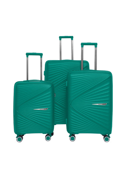 Frizzy 3-Piece PP Hardside Spinner Luggage Trolley Set