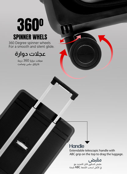 FlexiFold 1 Piece ABS + PC Foldable Cabin Luggage Trolley