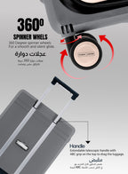 Para John FlexiFold 1-Piece Foldable Cabin Luggage Trolley – Premium ABS + PC Lightweight Hard-Shell Travel Suitcase  PARAJOHN UAE