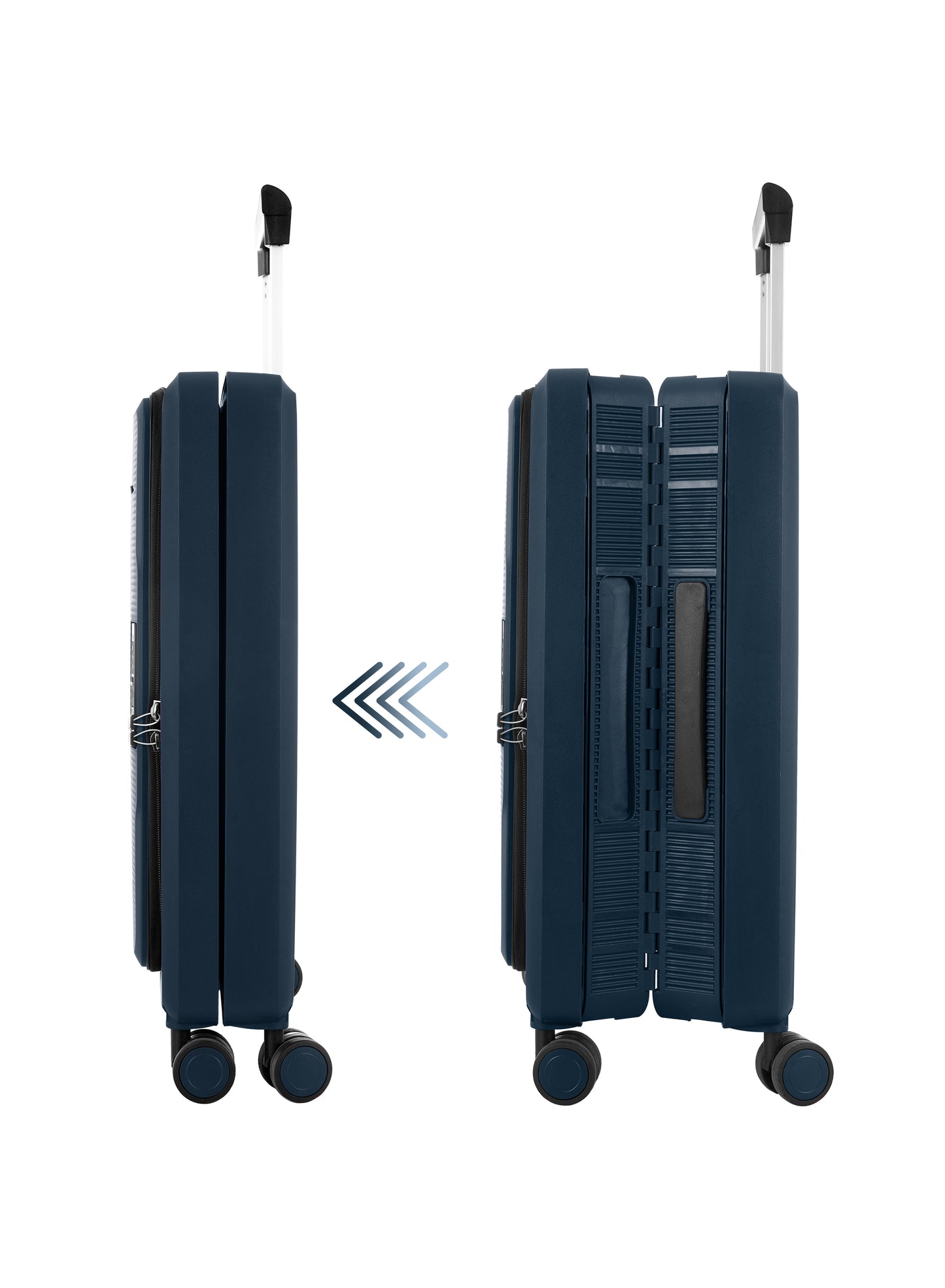 FlexiFold 1 Piece ABS + PC Foldable Cabin Luggage Trolley