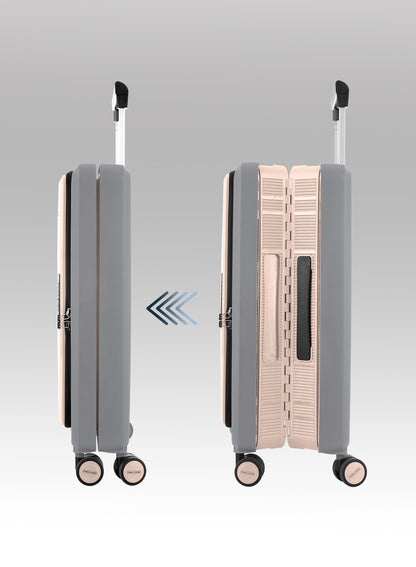 FlexiFold 1 Piece ABS + PC Foldable Cabin Luggage Trolley