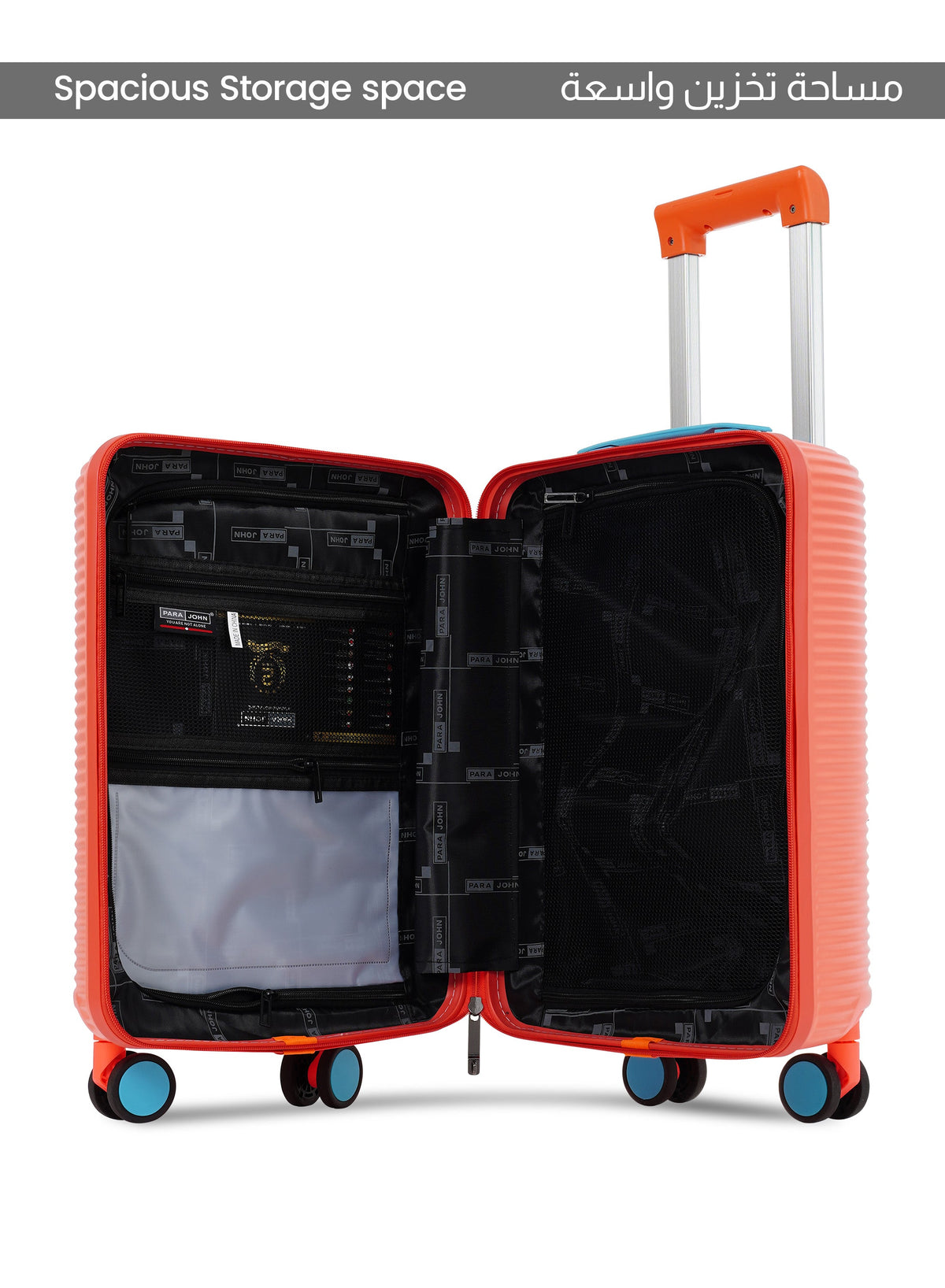 Parajohn Quatrix 20 Inch Cabin Size Polycarbonate Luggage Trolley – 8 Wheel 360° Spinner, Lightweight Hard Case, 55 cm  PARAJOHN UAE