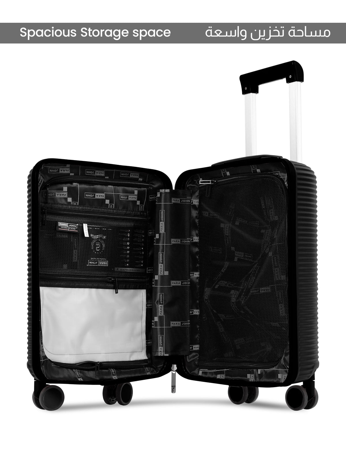 Parajohn Quatrix 20 Inch Cabin Size Polycarbonate Luggage Trolley – 8 Wheel 360° Spinner, Lightweight Hard Case, 55 cm  PARAJOHN UAE