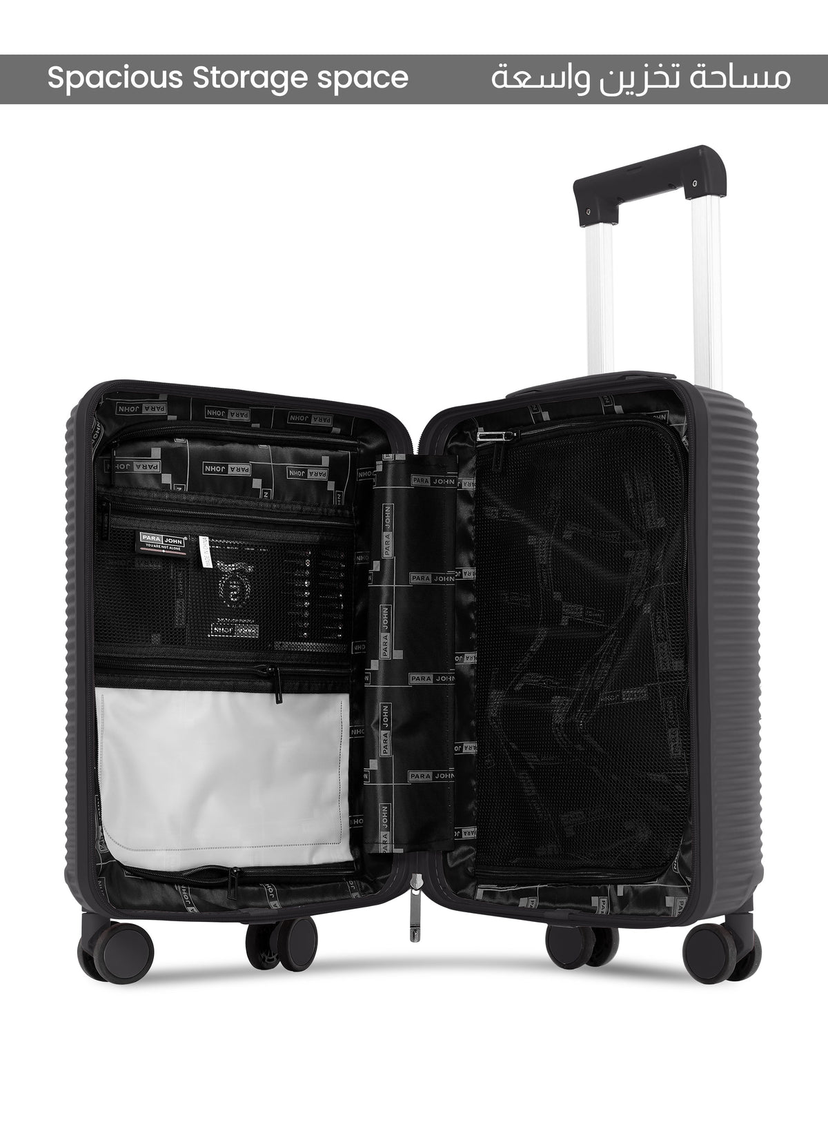 Parajohn Quatrix 20 Inch Cabin Size Polycarbonate Luggage Trolley – 8 Wheel 360° Spinner, Lightweight Hard Case, 55 cm  PARAJOHN UAE