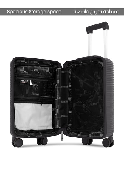 Parajohn Quatrix 1 Piece Cabin Size Polycarbonate Luggage Trolley 55cm
