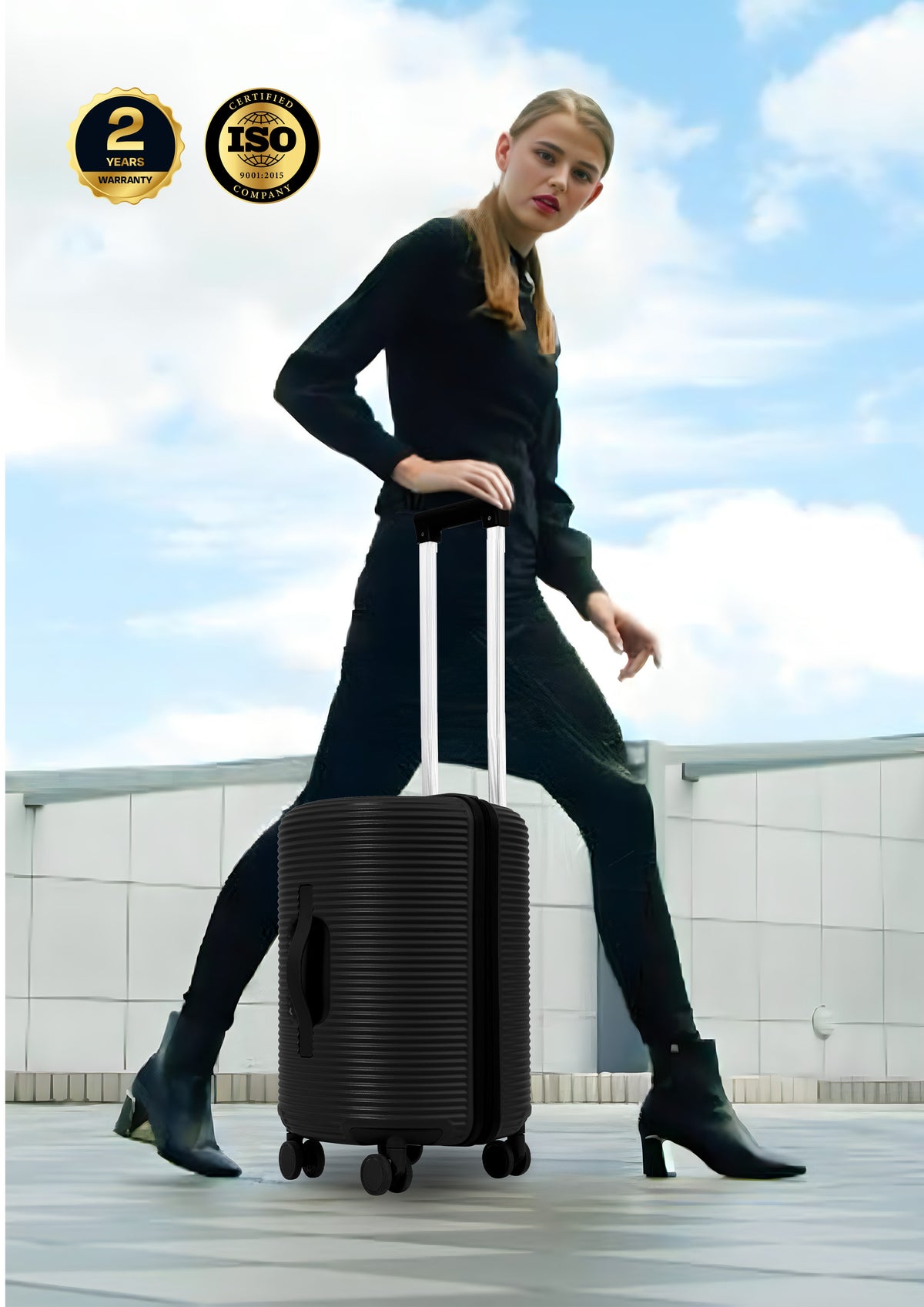 Parajohn Quatrix Series Cabin PC Luggage | 8-Wheel Spinner Suitcase