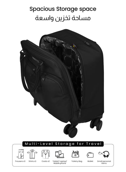 PARAJOHN Mova Cabin Luggage — Ultra-Light Travel Companion | 18” Nylon 8-Wheel Trolley  PARAJOHN UAE
