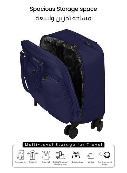 PARAJOHN Mova Cabin Luggage — Ultra-Light Travel Companion | 18” Nylon 8-Wheel Trolley  PARAJOHN UAE