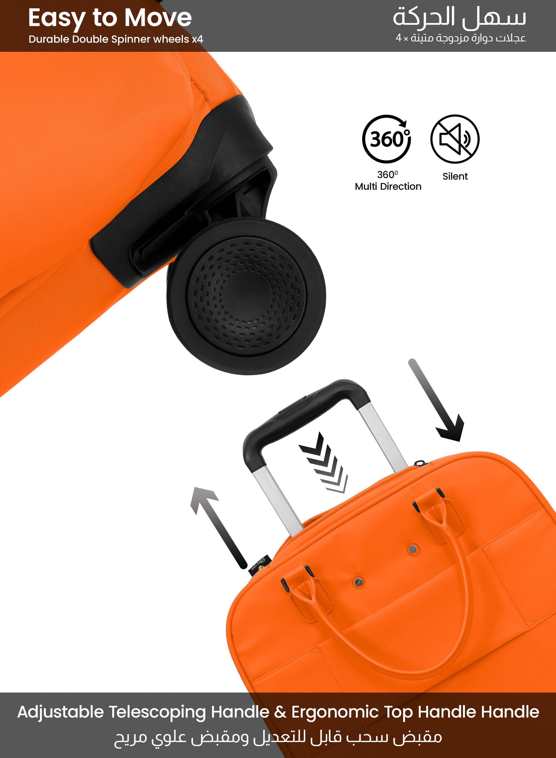 PARAJOHN Mova Cabin Luggage — Ultra-Light Travel Companion | 18” Nylon 8-Wheel Trolley  PARAJOHN UAE