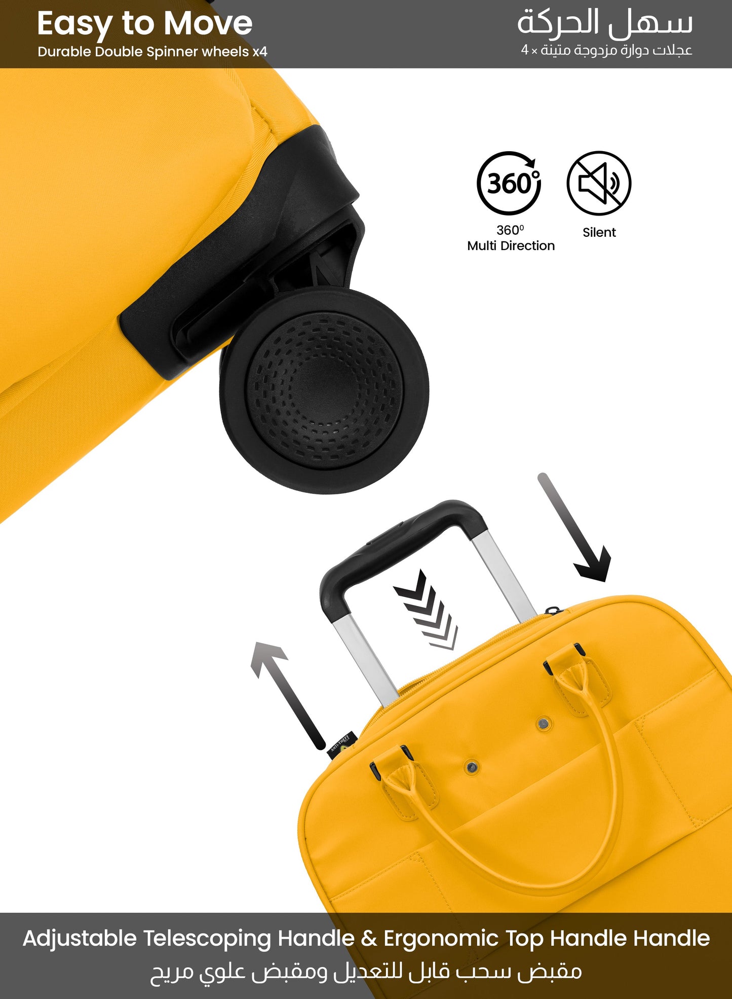 PARAJOHN Mova Cabin Luggage — Ultra-Light Travel Companion | 18” Nylon 8-Wheel Trolley  PARAJOHN UAE