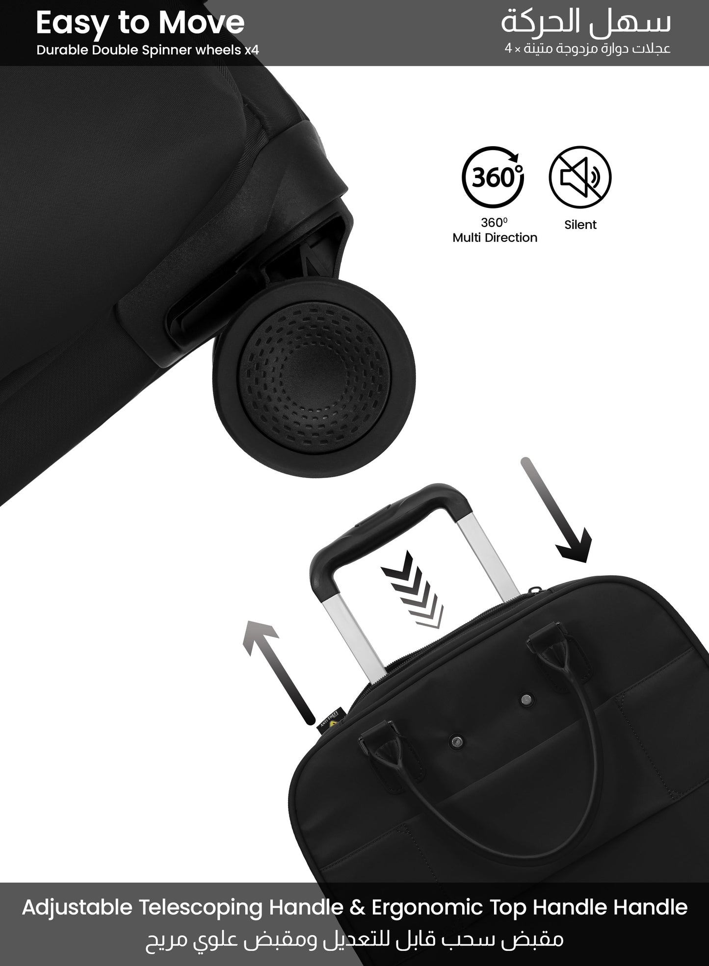 PARAJOHN Mova Cabin Luggage — Ultra-Light Travel Companion | 18” Nylon 8-Wheel Trolley  PARAJOHN UAE
