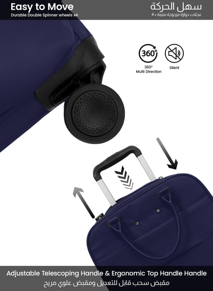 PARAJOHN Mova Cabin Luggage — Ultra-Light Travel Companion | 18” Nylon 8-Wheel Trolley  PARAJOHN UAE