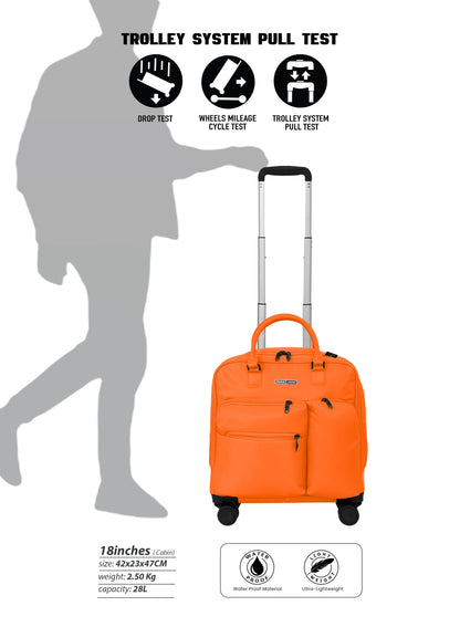 PARAJOHN Mova Cabin Luggage — Ultra-Light Travel Companion | 18” Nylon 8-Wheel Trolley  PARAJOHN UAE
