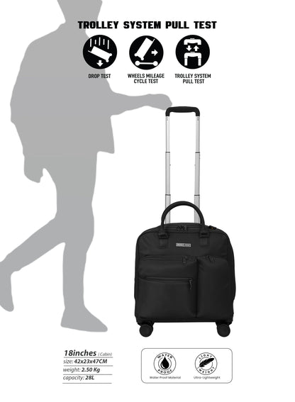 PARAJOHN Mova Cabin Luggage — Ultra-Light Travel Companion | 18” Nylon 8-Wheel Trolley  PARAJOHN UAE