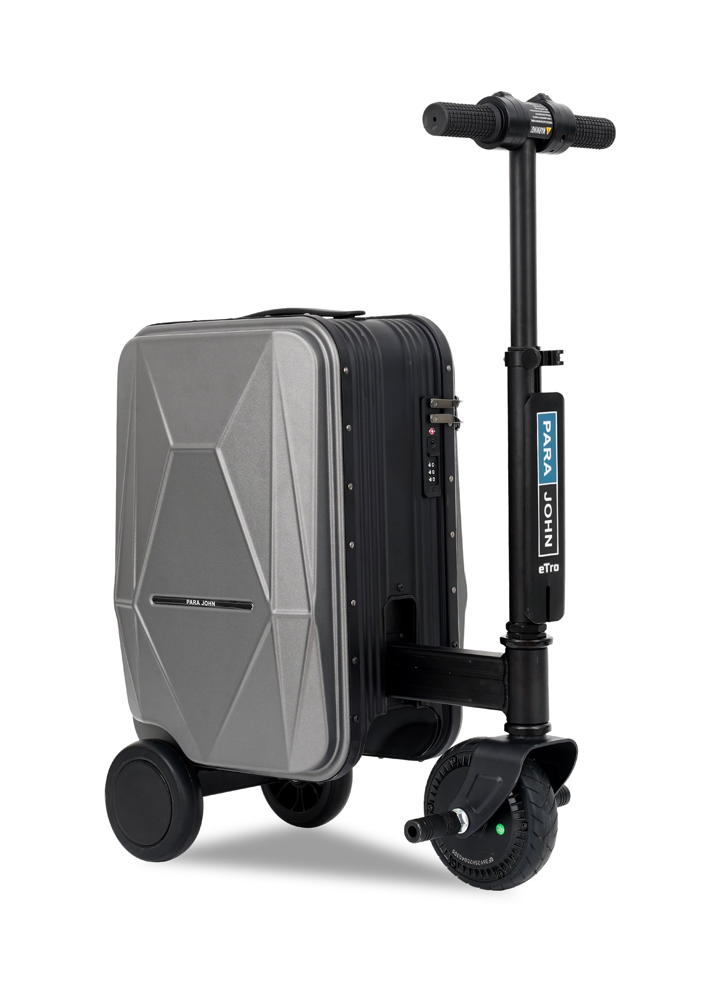 Parajohn Etro Cabin Size 20 inches Rideable Aluminum + Polycarbonate Rechargeable Electric Suitcase Scooter
