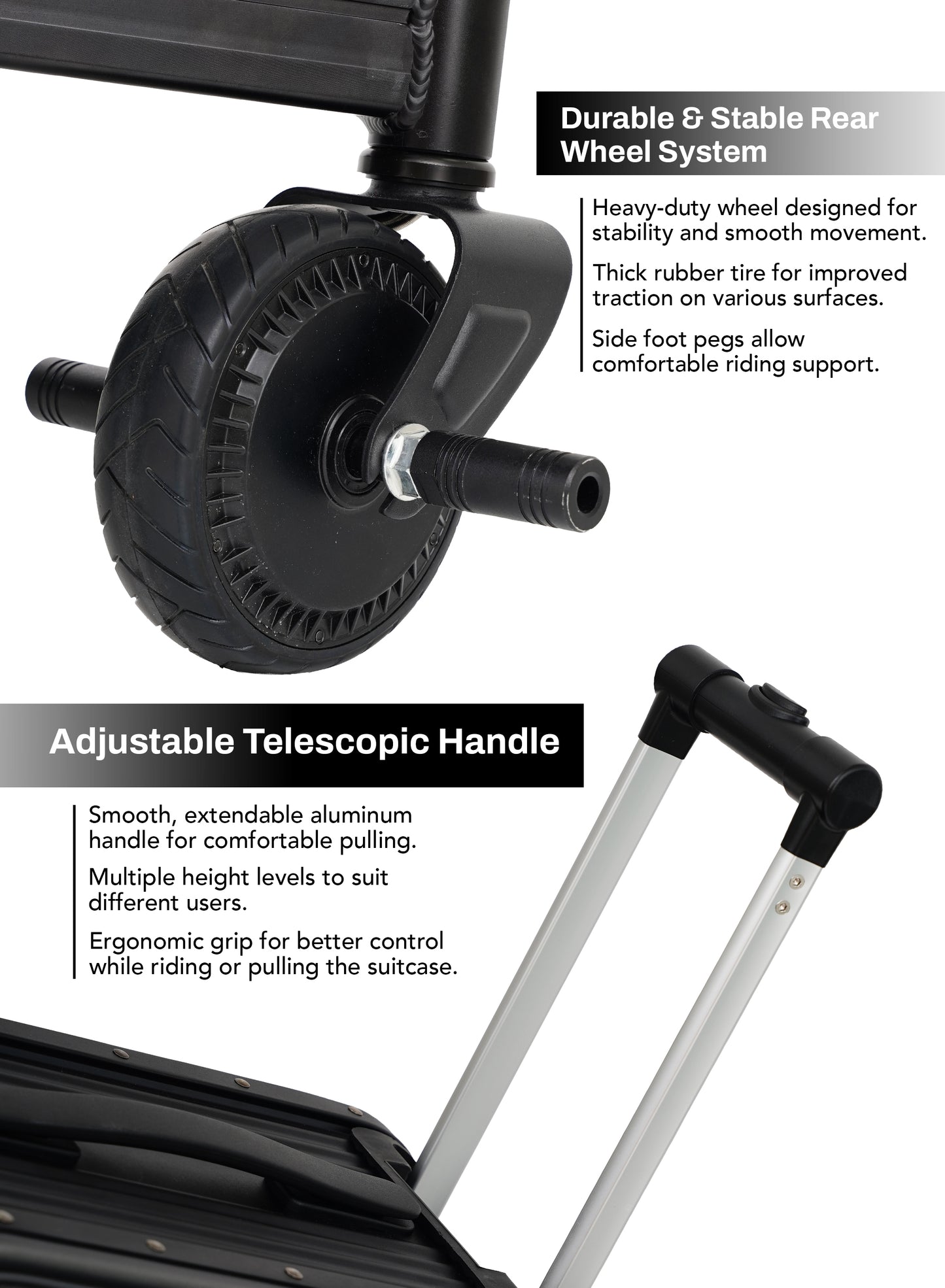 Parajohn Etro Cabin Size 20 inches Rideable Aluminum + Polycarbonate Rechargeable Electric Suitcase Scooter