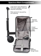 Parajohn Etro Cabin Size 20 inches Rideable Aluminum + Polycarbonate Rechargeable Electric Suitcase Scooter  PARAJOHN UAE