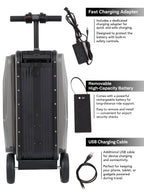 Parajohn Etro Cabin Size 20 inches Rideable Aluminum + Polycarbonate Rechargeable Electric Suitcase Scooter  PARAJOHN UAE