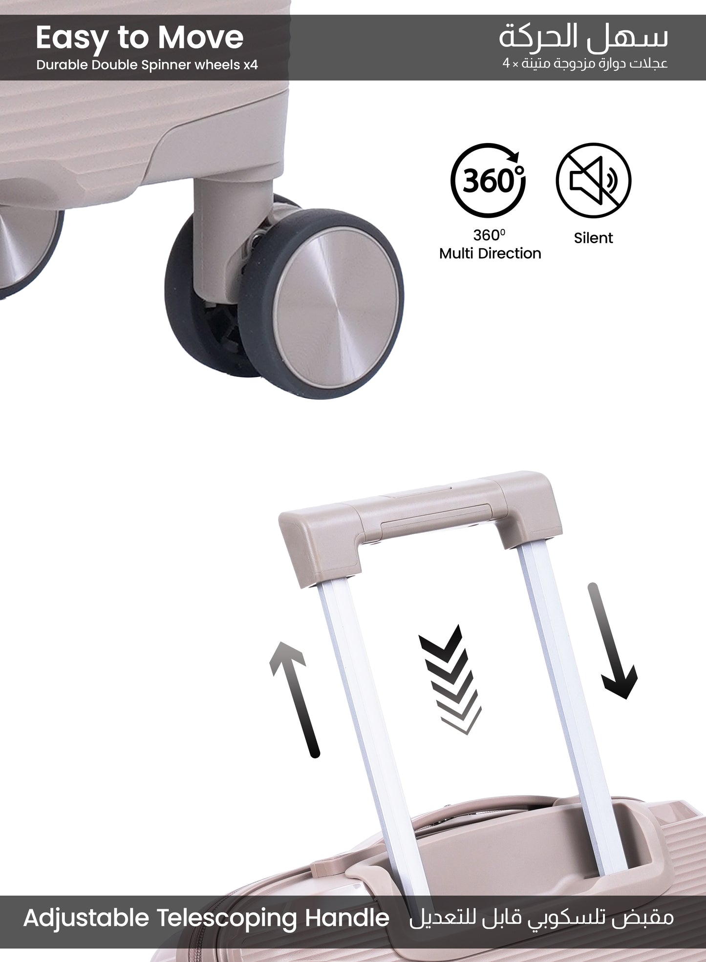 Parajohn PrimeFlex Front Open Cabin Size 20 inches luggage with Premium ABS +Nylon Material- 55 cms carrying 10kg|8 Wheels Hard Sided Trolley