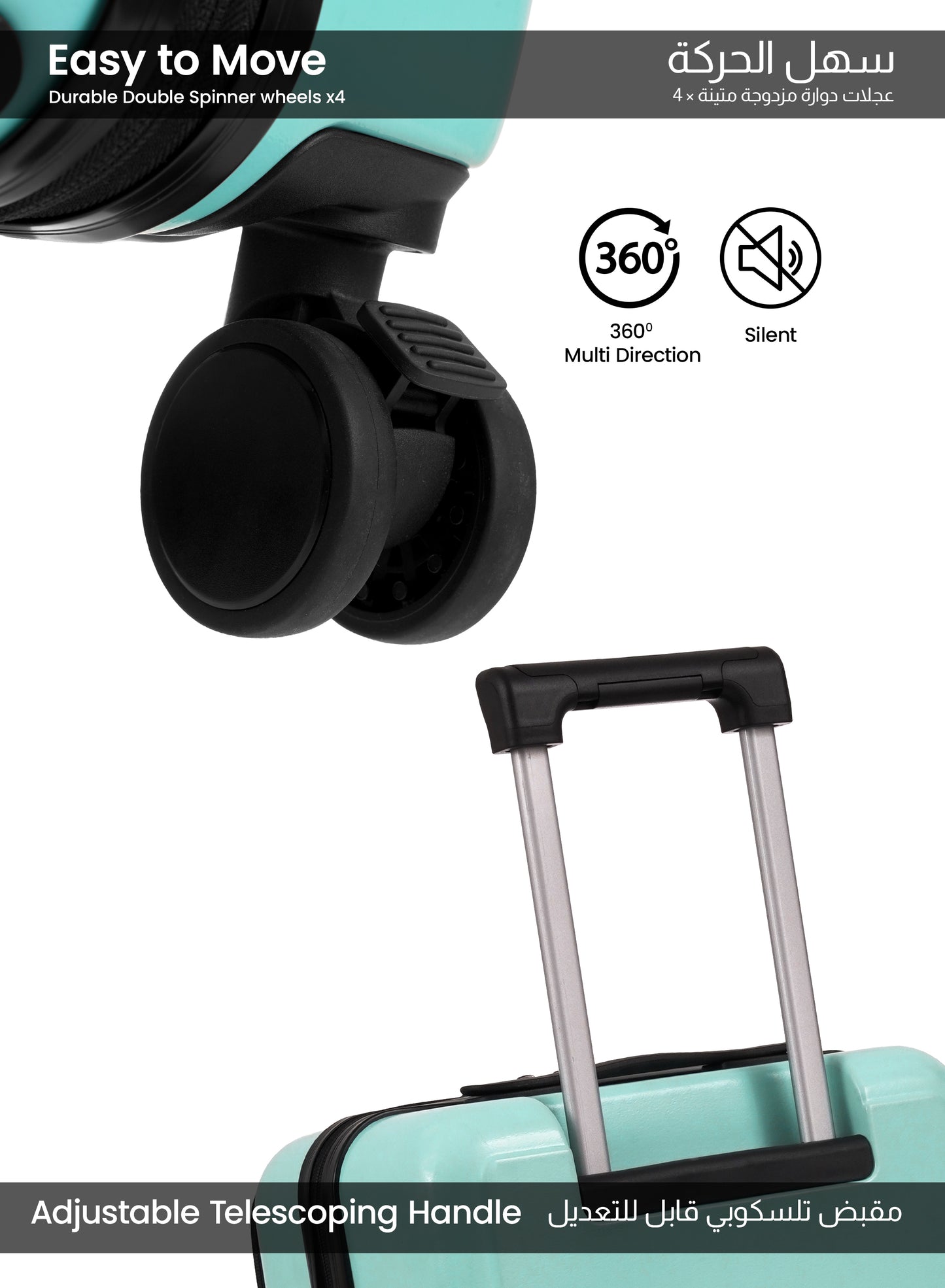 Parajohn Front Open Cabin Size 20 inches luggage with Premium ABS Material- 55 cms carrying 10kg|8 Wheels Hard Sided Trolley