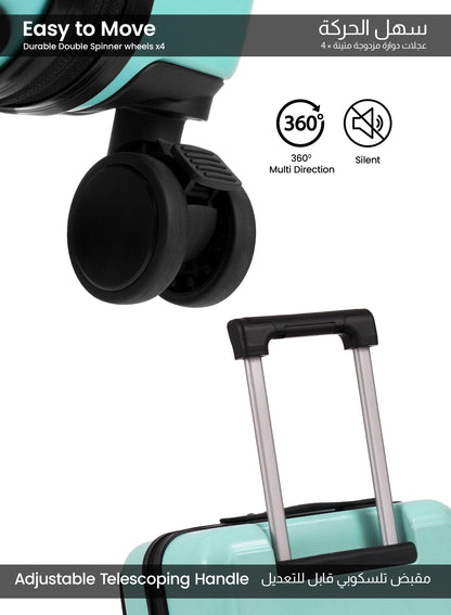 Parajohn Front Open Cabin Size 20 inches luggage with Premium ABS Material- 55 cms carrying 10kg|8 Wheels Hard Sided Trolley