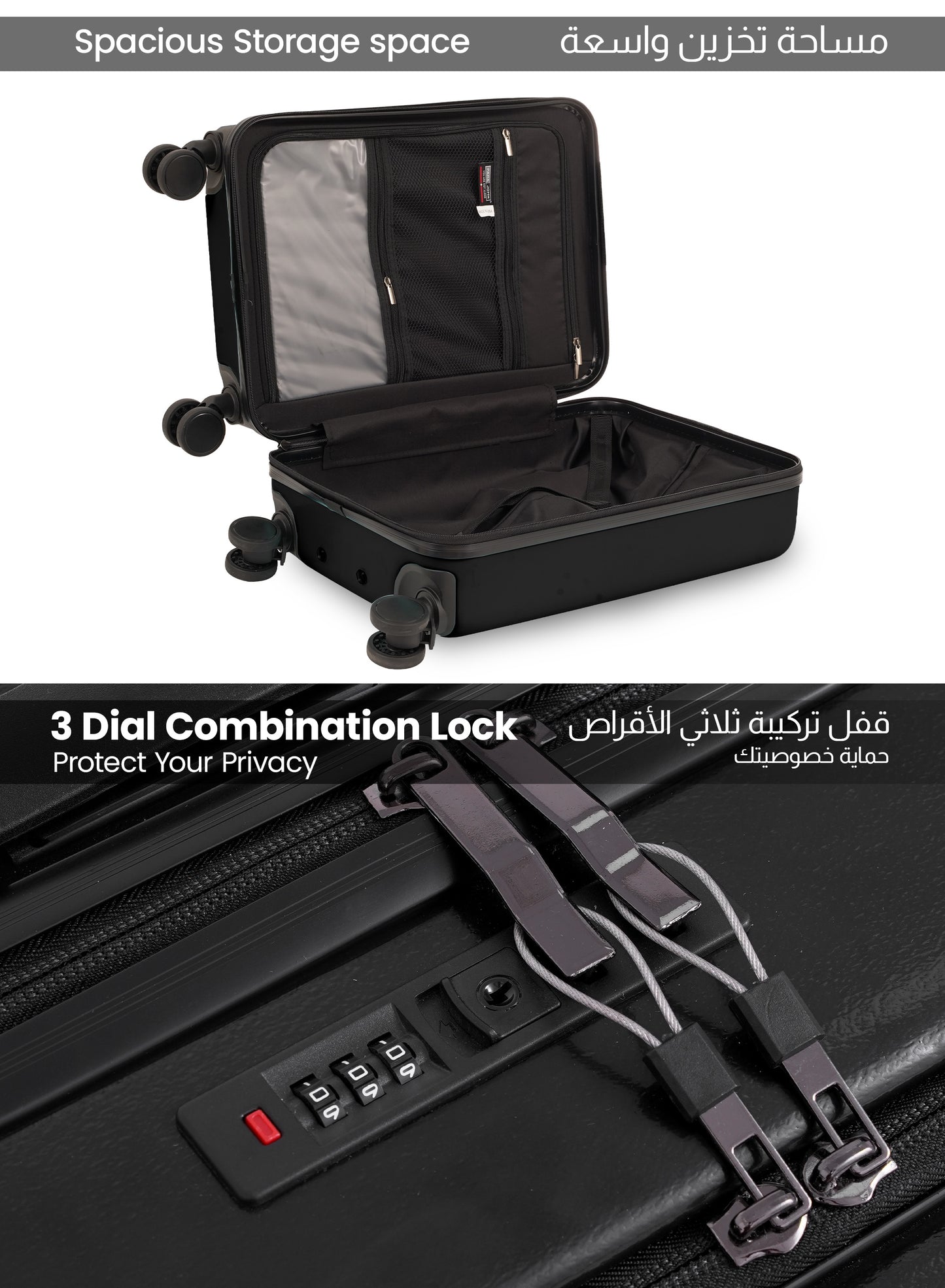 Parajohn Front Open Cabin Size 20 inches luggage with Premium ABS Material- 55 cms carrying 10kg|8 Wheels Hard Sided Trolley