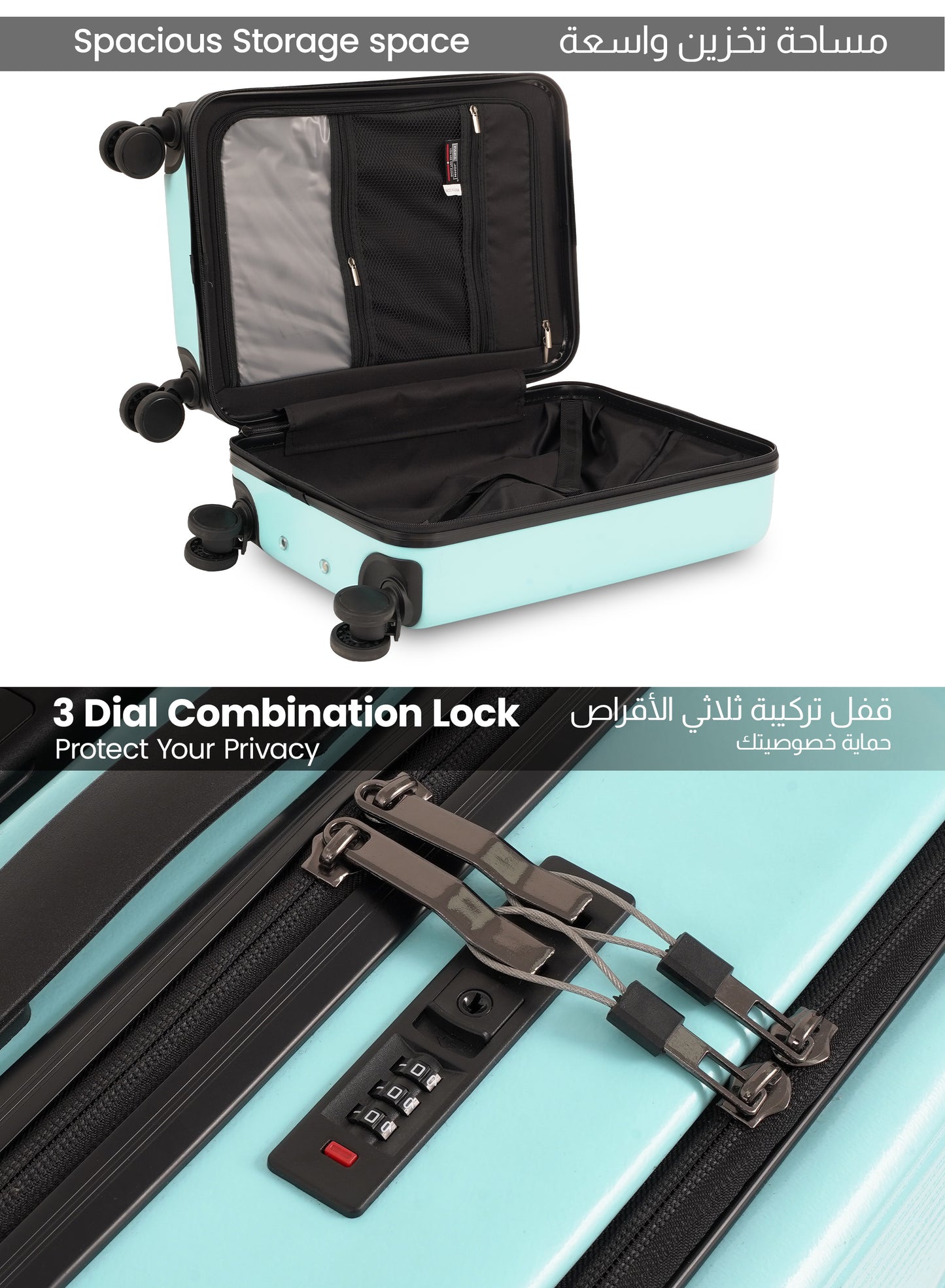 Parajohn Front Open Cabin Size 20 inches luggage with Premium ABS Material- 55 cms carrying 10kg|8 Wheels Hard Sided Trolley