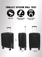 Parajohn Front Open Cabin Size 20 inches luggage with Premium ABS +Nylon Material- 55 cms carrying 10kg|8 Wheels Hard Sided Trolley  PARAJOHN UAE