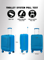Parajohn Front Open Cabin Size 20 inches luggage with Premium ABS +Nylon Material- 55 cms carrying 10kg|8 Wheels Hard Sided Trolley  PARAJOHN UAE