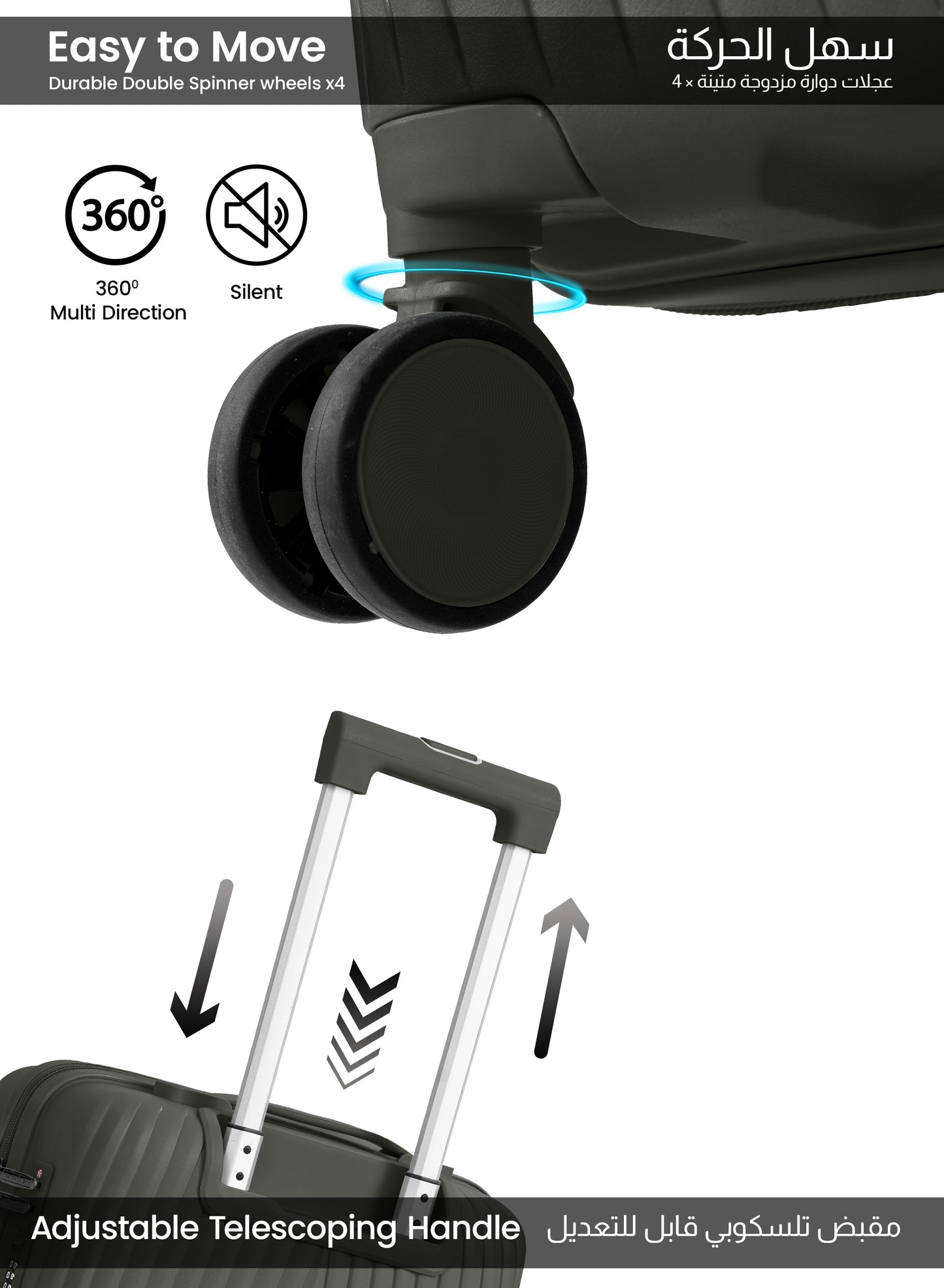 Parajohn Vibra 1 Piece Cabin Size 20 inches Polypropylene Luggage Trolley 55cm