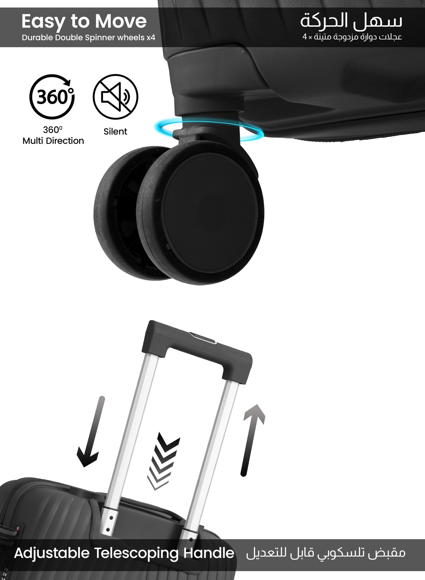 Parajohn Vibra 1 Piece Cabin Size 20 inches Polypropylene Luggage Trolley 55cm