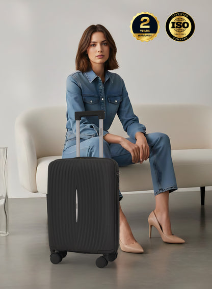 Parajohn Vibra 1 Piece Cabin Size 20 inches Polypropylene Luggage Trolley 55cm