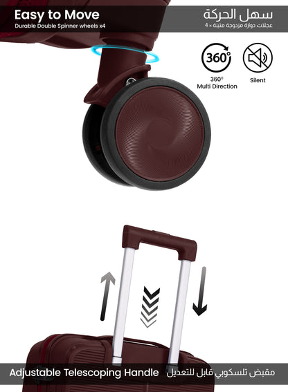 Parajohn Torvio 1 Piece 20 inches Cabin Size Polypropylene Luggage Trolley 55cm