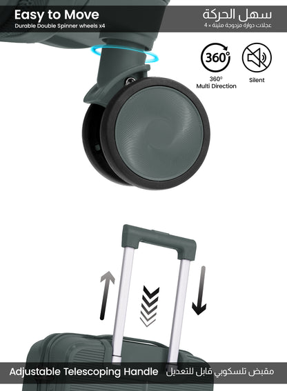 Parajohn Torvio 1 Piece 20 inches Cabin Size Polypropylene Luggage Trolley 55cm